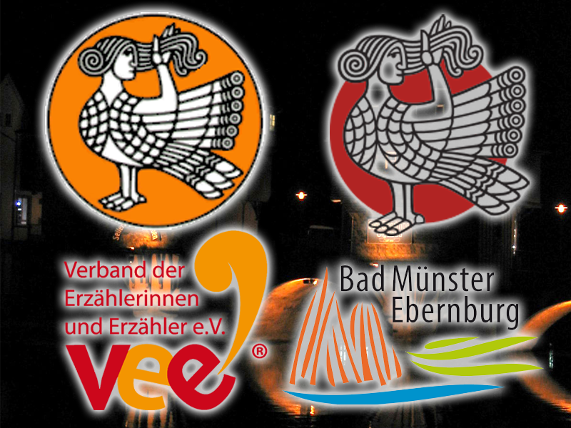 Collage aller Veranstaltenden-Logos über Nachtbild der Brückenhäuser